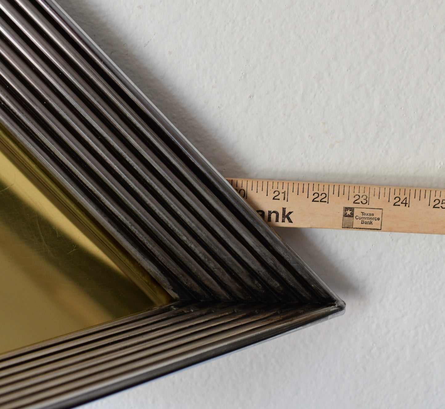 Vintage Post Modern Curtis Jere Triangle Brass Wall Sculpture