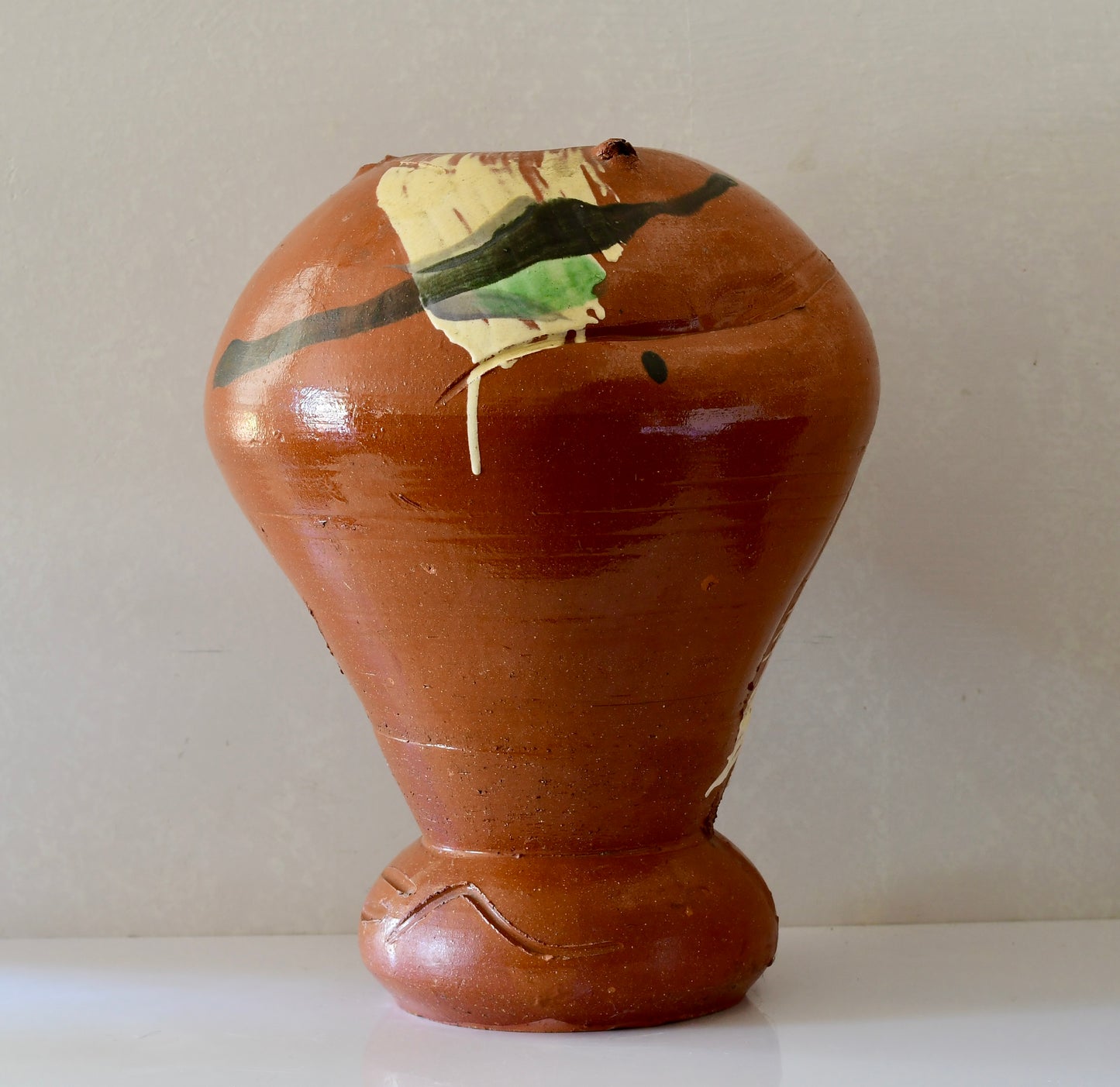 Vintage Large Hand Thrown Earthenware Vase