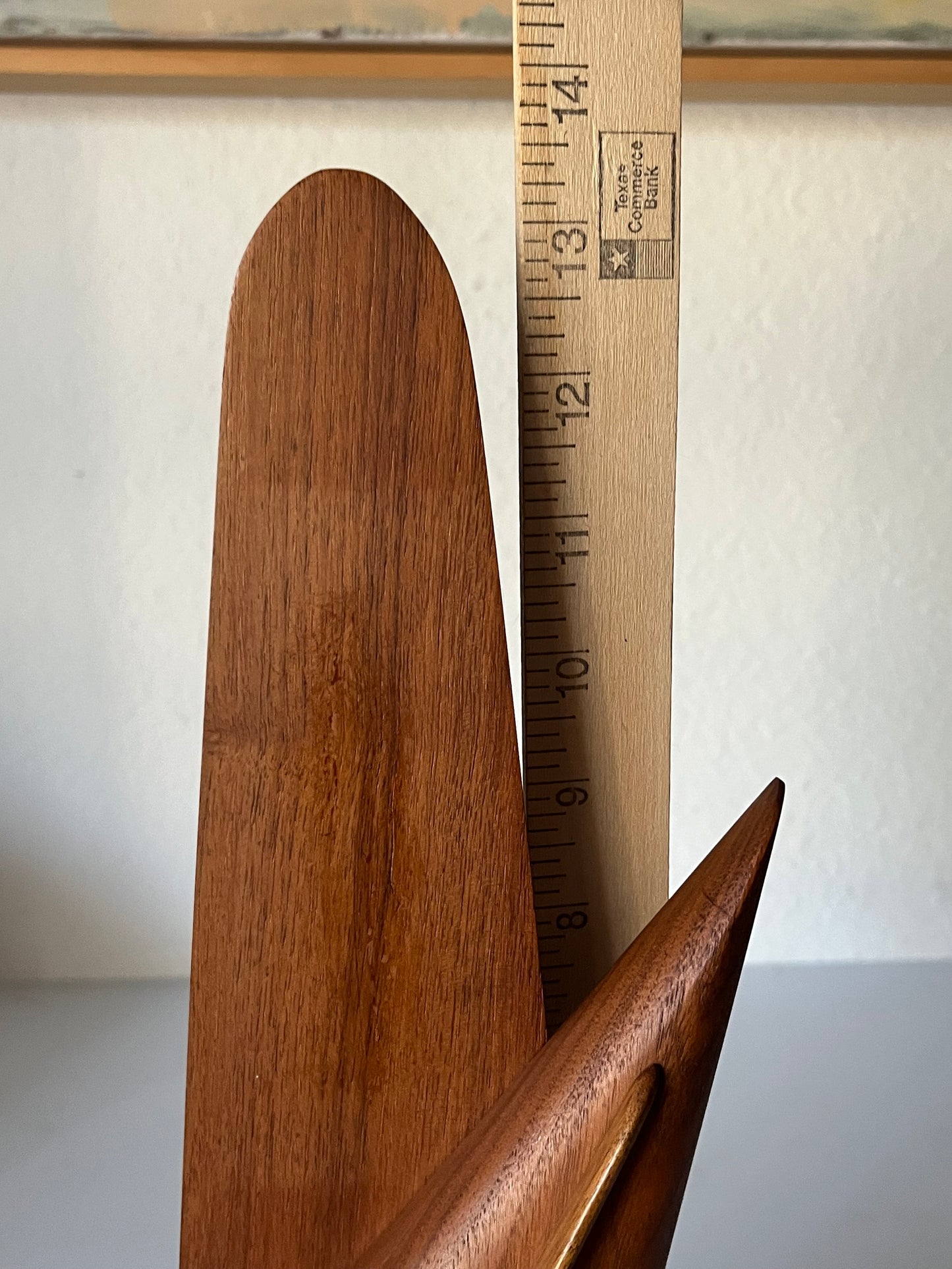 Vintage Mid Century Mahogany Wood Aero Abstract Sculpture