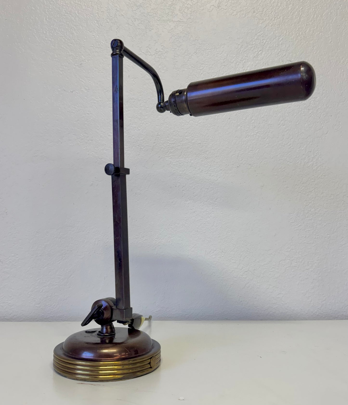 Art Deco Antique Faries Bronzed Finished Adjustable Desk Lamp