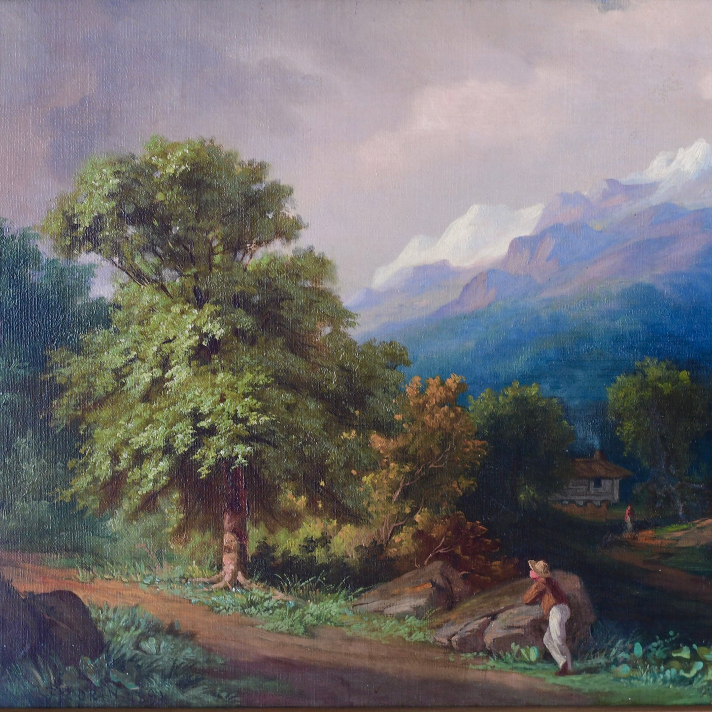 Oil Painting “Summer Idyll” Thomas Moran 1891