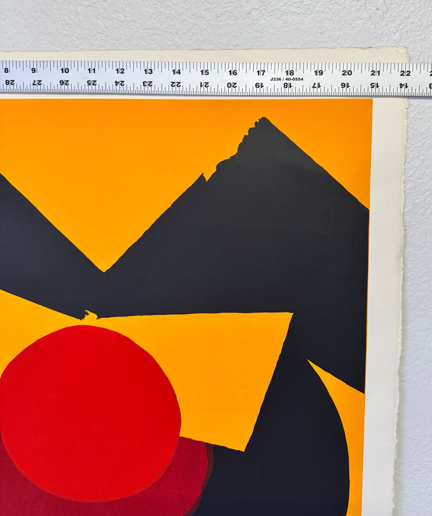 Vintage Post Modern Art Luis Feito Lopez Screen Print Titled Circulo X #25/99