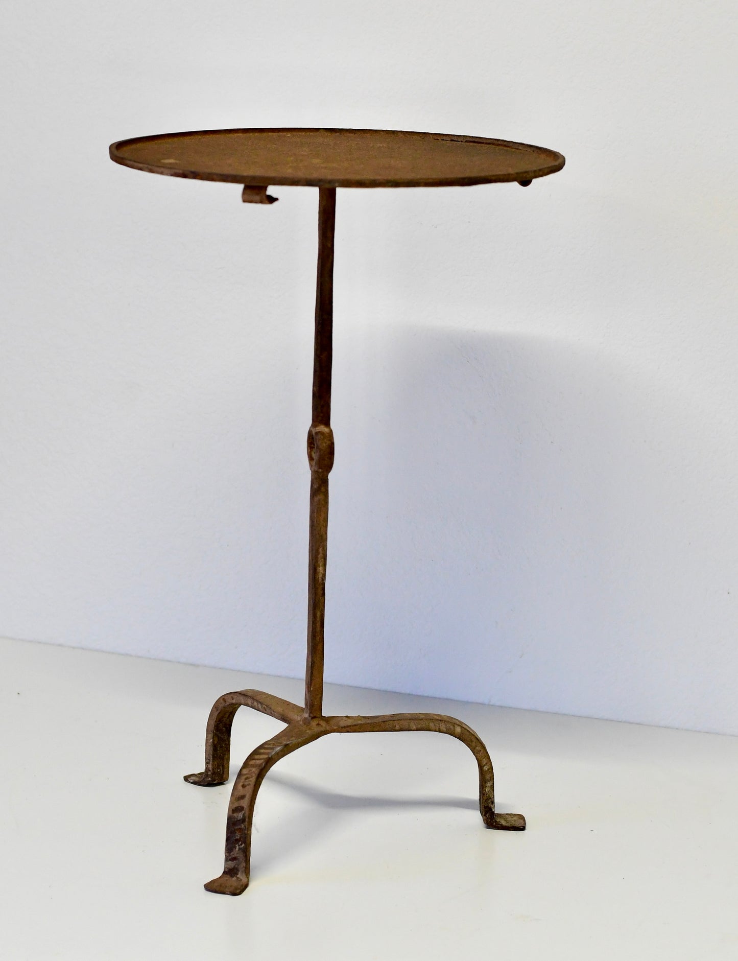 Vintage Wrought Iron Hand Made Spanish Martini Drink / Side Table