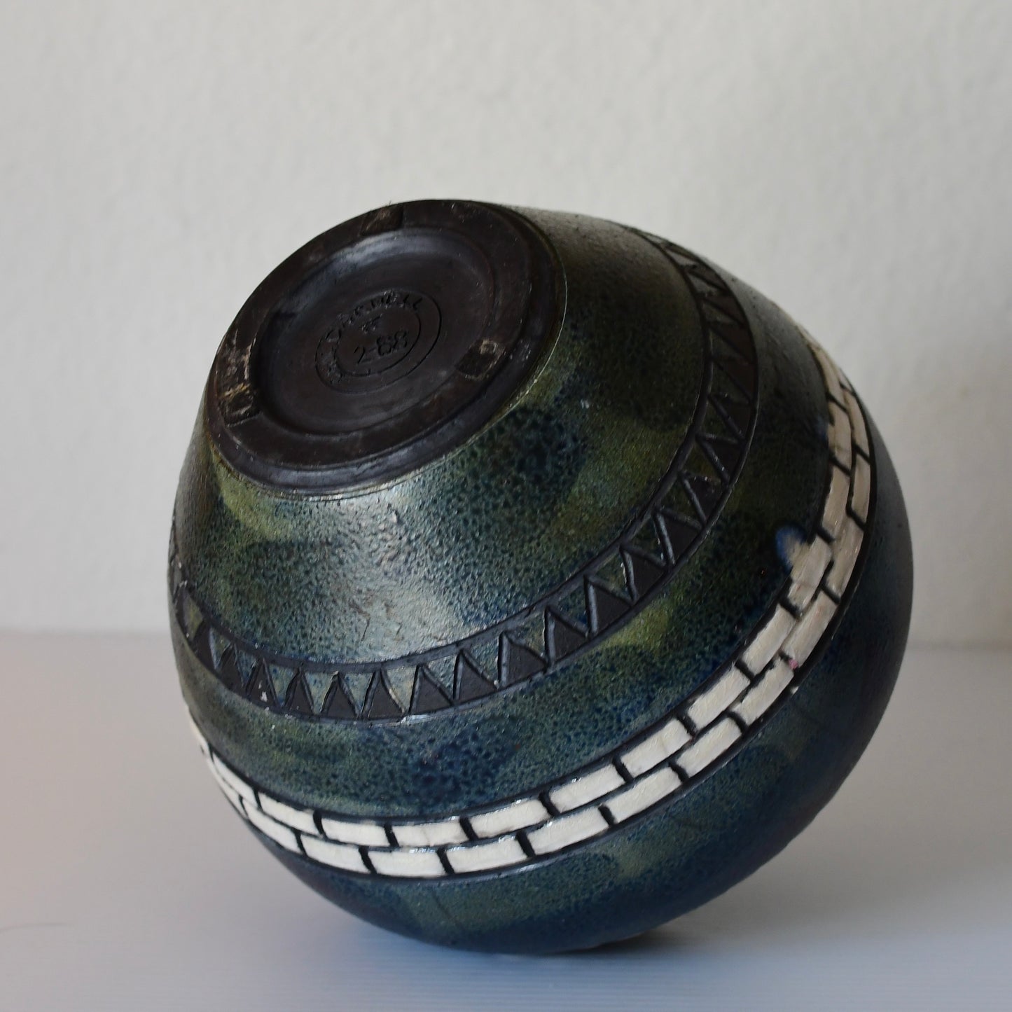 Vintage Raku Pottery Vase by Chic Darnell, 1988