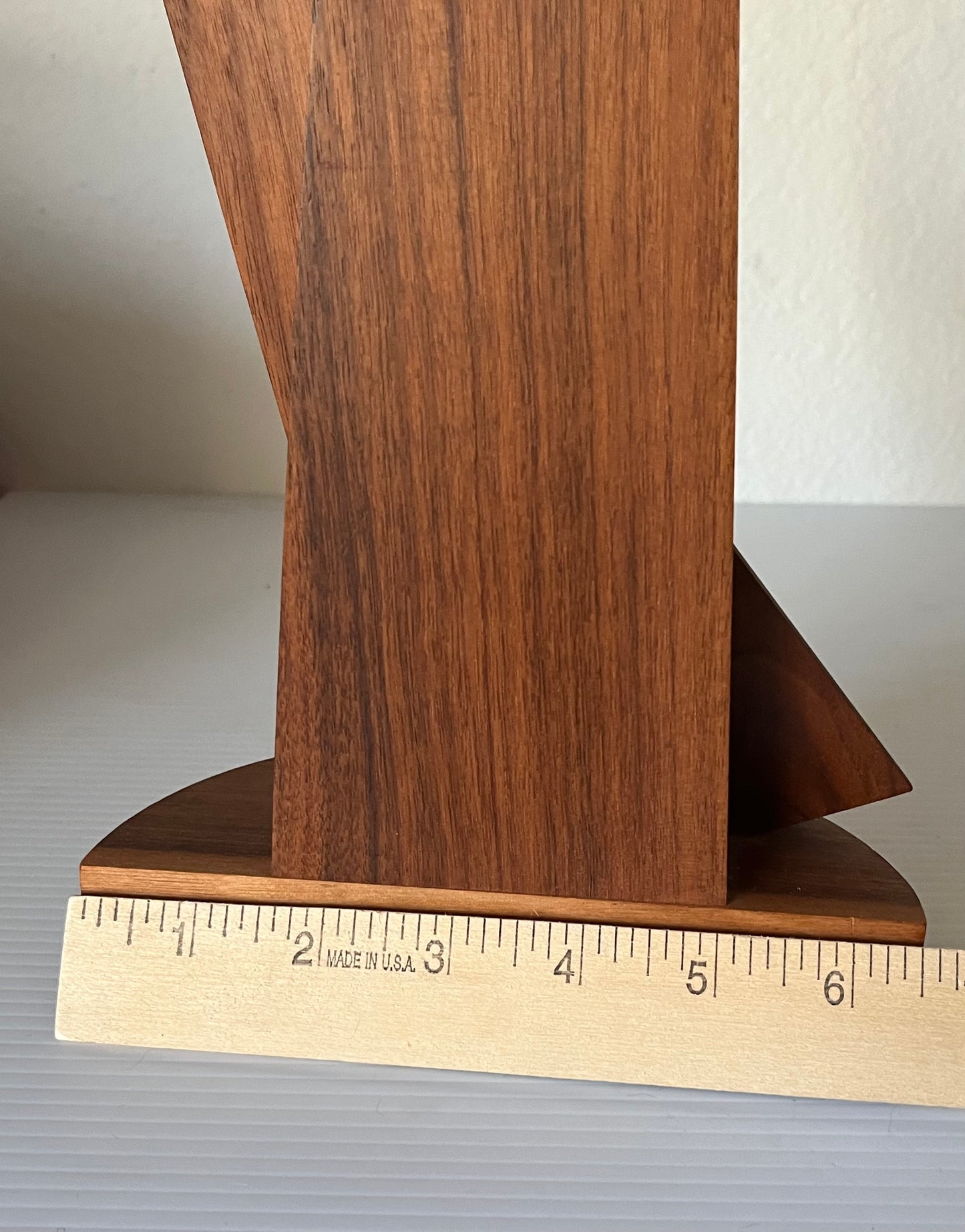 Vintage Mid Century Mahogany Wood Aero Abstract Sculpture