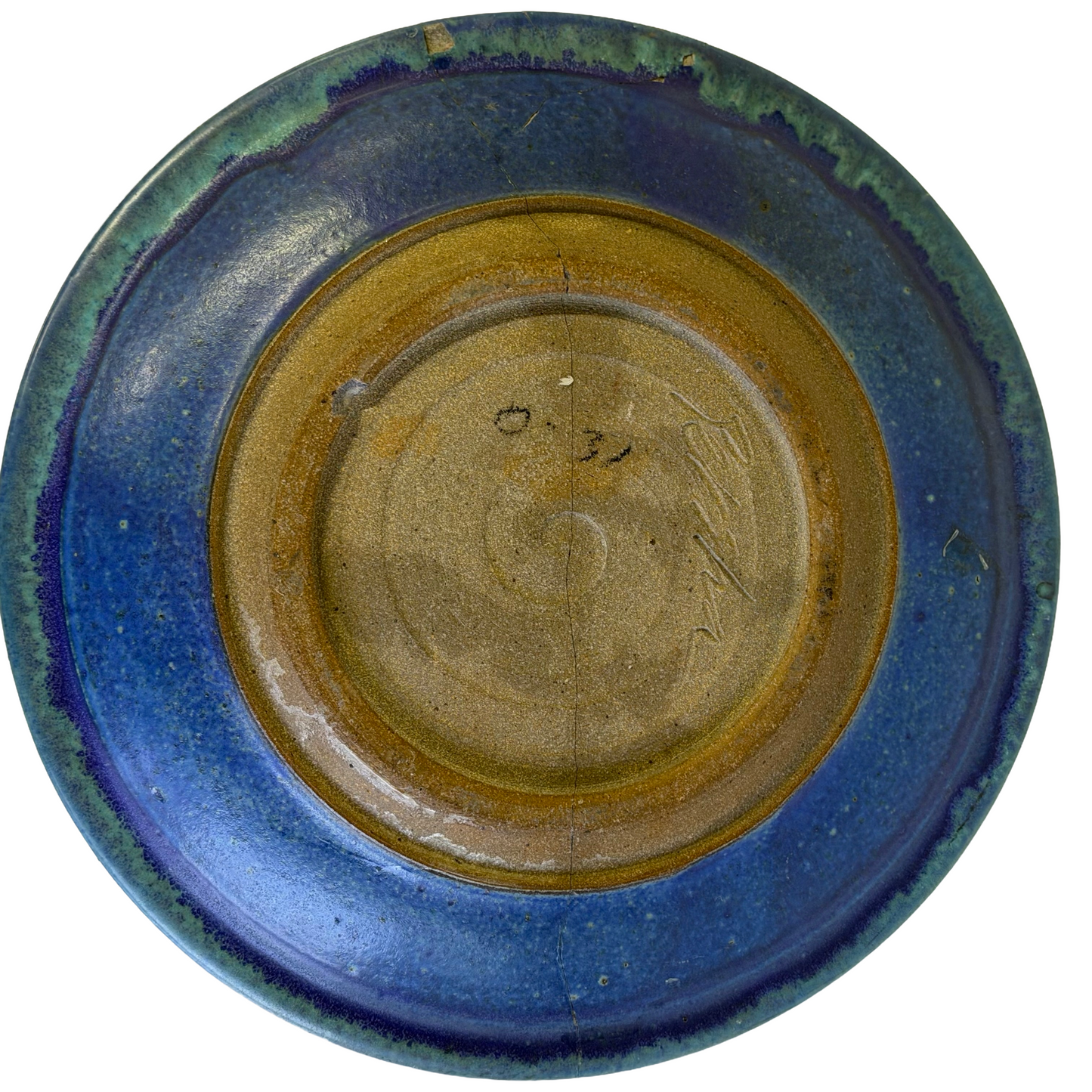Vintage Original Brian Persha Art Pottery Plate Repaired 1970’s