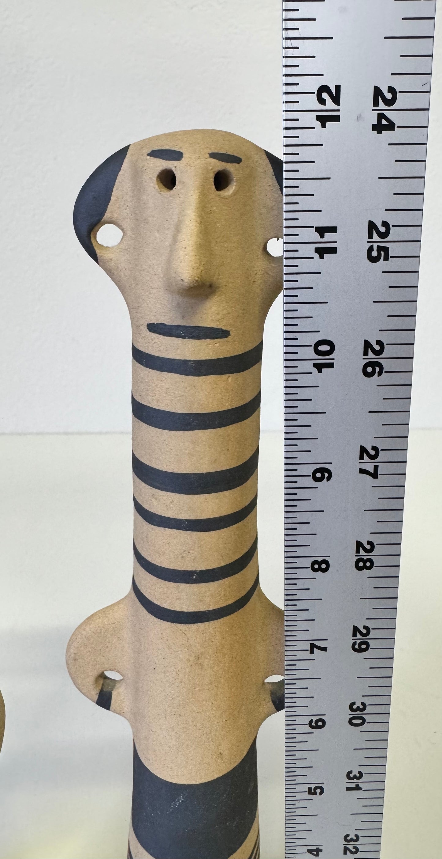 Vintage Greek Male & Female Pottery Idol Sculptures Zande Pierides Cypriote