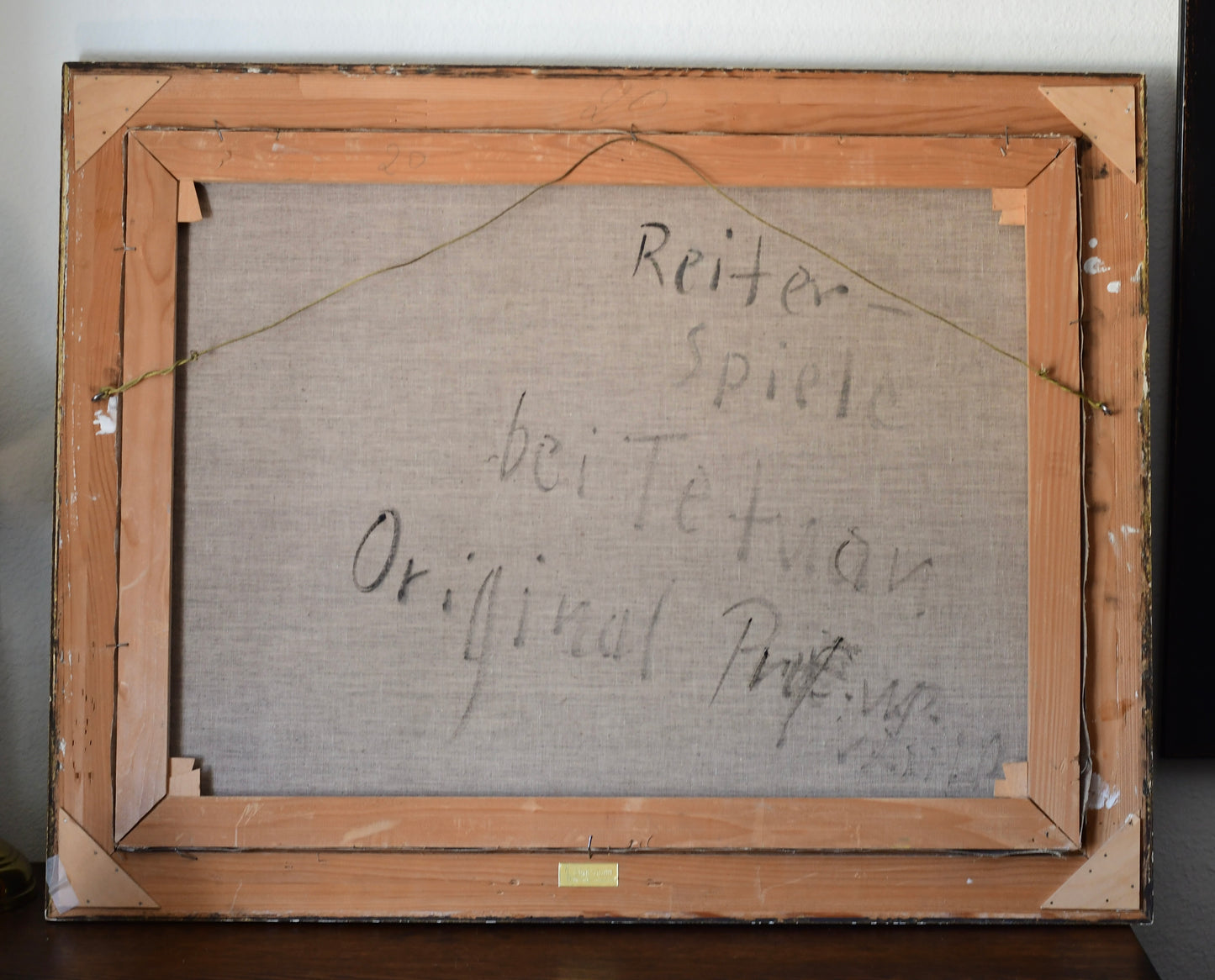 Original Walter Prescher Van Ed Oil Painting "Rider Games near Tetouan"