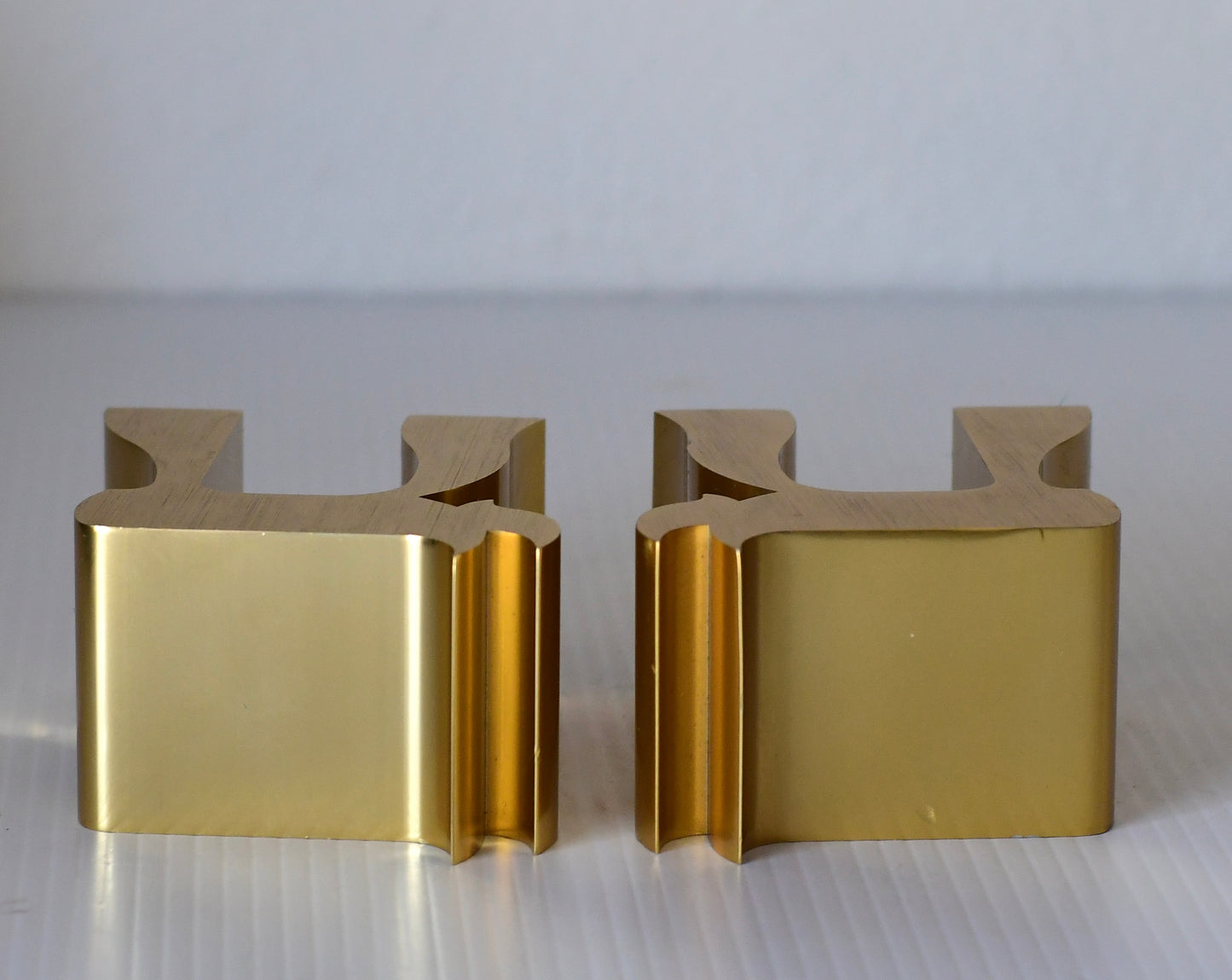 Vintage Chai Bookends Gold Stainless Steel by Mary Ann Scherr Collection