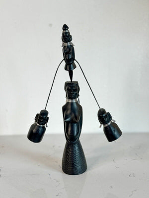 Vintage Wood Carved African Kinetic Balance Sculpture