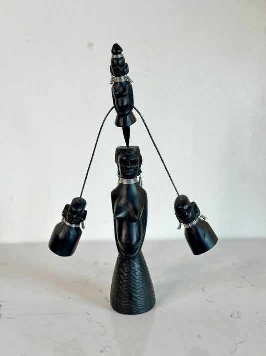 Vintage Wood Carved African Kinetic Balance Sculpture