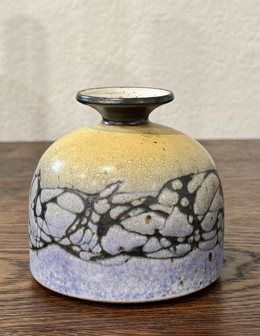 Vintage Glazed Studio Pottery Bud Vase