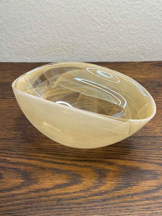 Murano Glass Art Bowl Vetro Eseguito Secondo La Tecnica Dei Maestri Di Ambernia