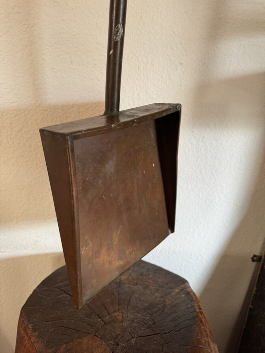 Antique Copper Coal Shovel Early 1900’s 47” Long