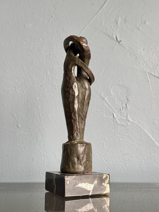 VINTAGE PETER LIPMAN-WULF WEDDING RINGS SCULPTURE ALVA MUSEUM REPLICA 1963