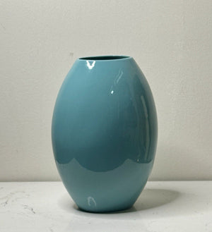Vintage Post Modern Blue Ceramic Vase 1980’s