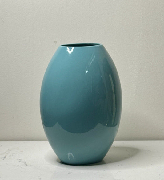Vintage Post Modern Blue Ceramic Vase 1980’s
