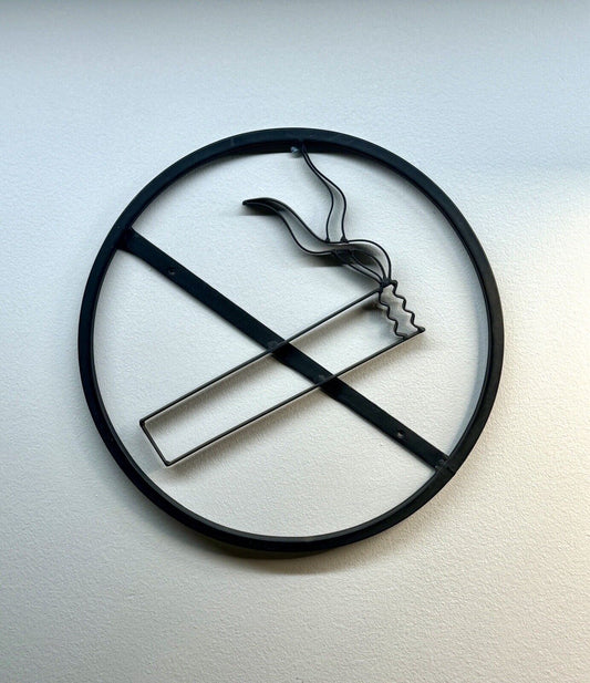 Vintage Metal No Smoking Sign 15” 