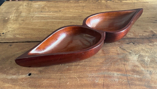 Vintage Mahogany Wood Catchall Tray Hatian 1960’s