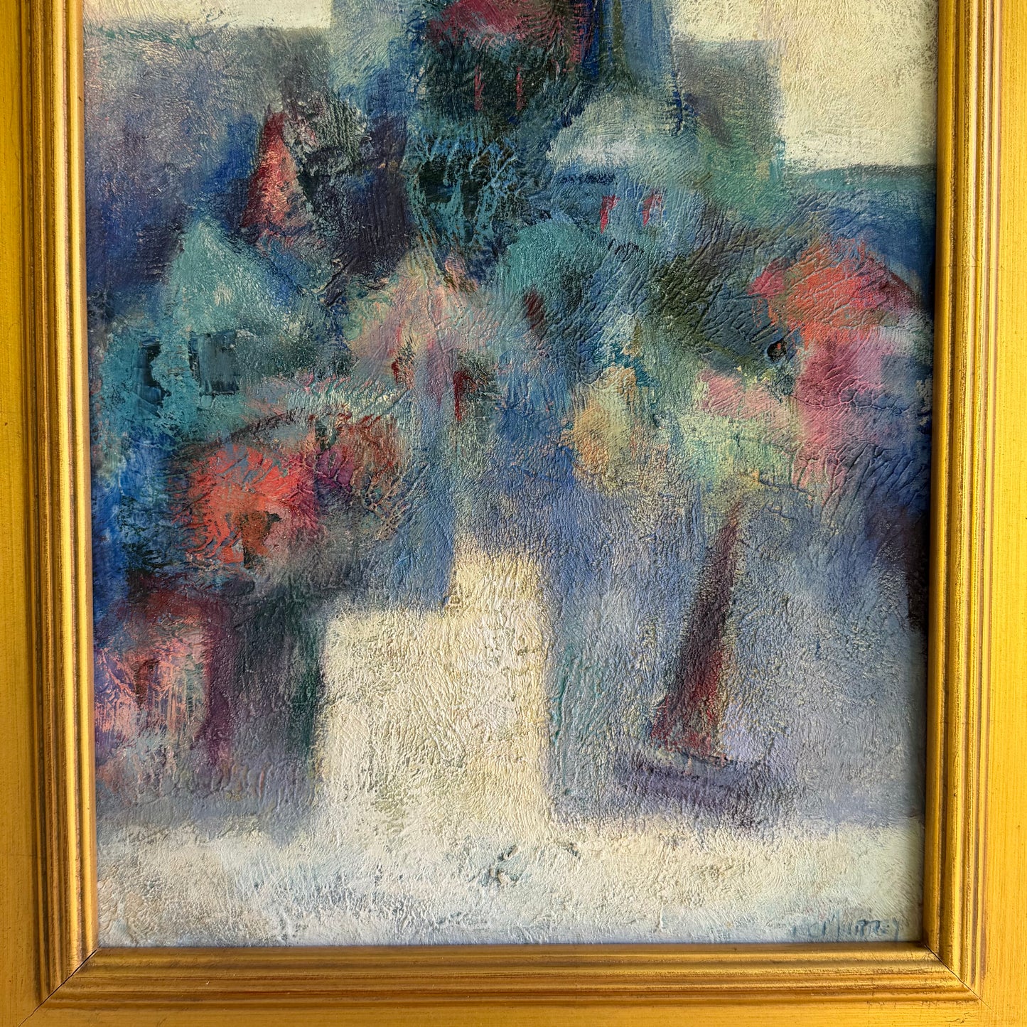 Original Eva McMurrey Abstract Mid Century Modern Oil Painting
