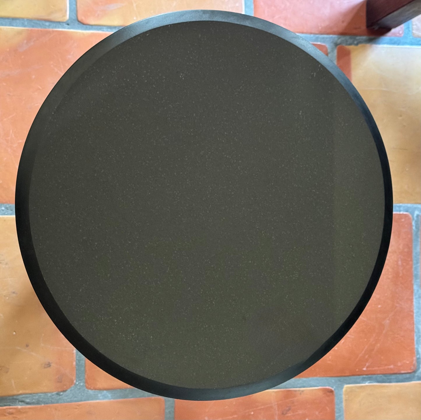 Vintage Art Deco Style Chrome & Marble Drink Pedestal Side Table