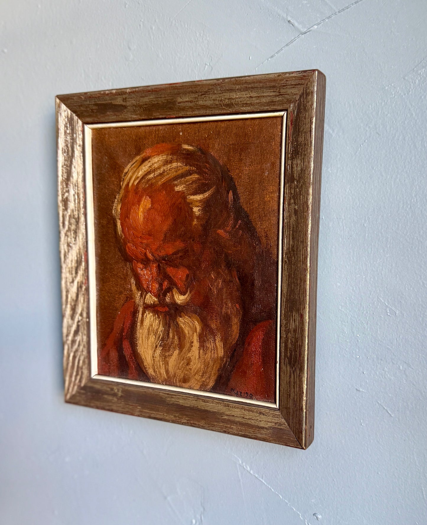 Vintage Zeus Oil Painting By Placido Huertas