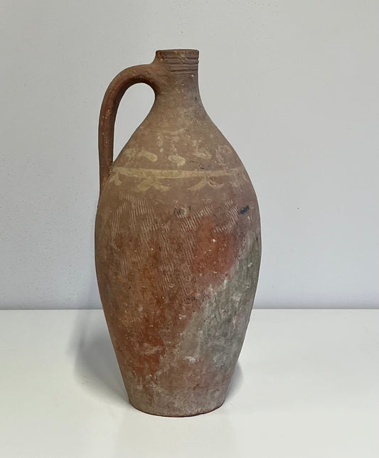 Antique Turkish Terracotta Olive Oil Amphora Jar