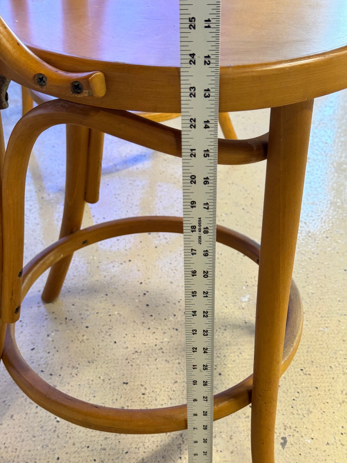 Vintage Pair of Original Thonet Bentwood Bar Stools