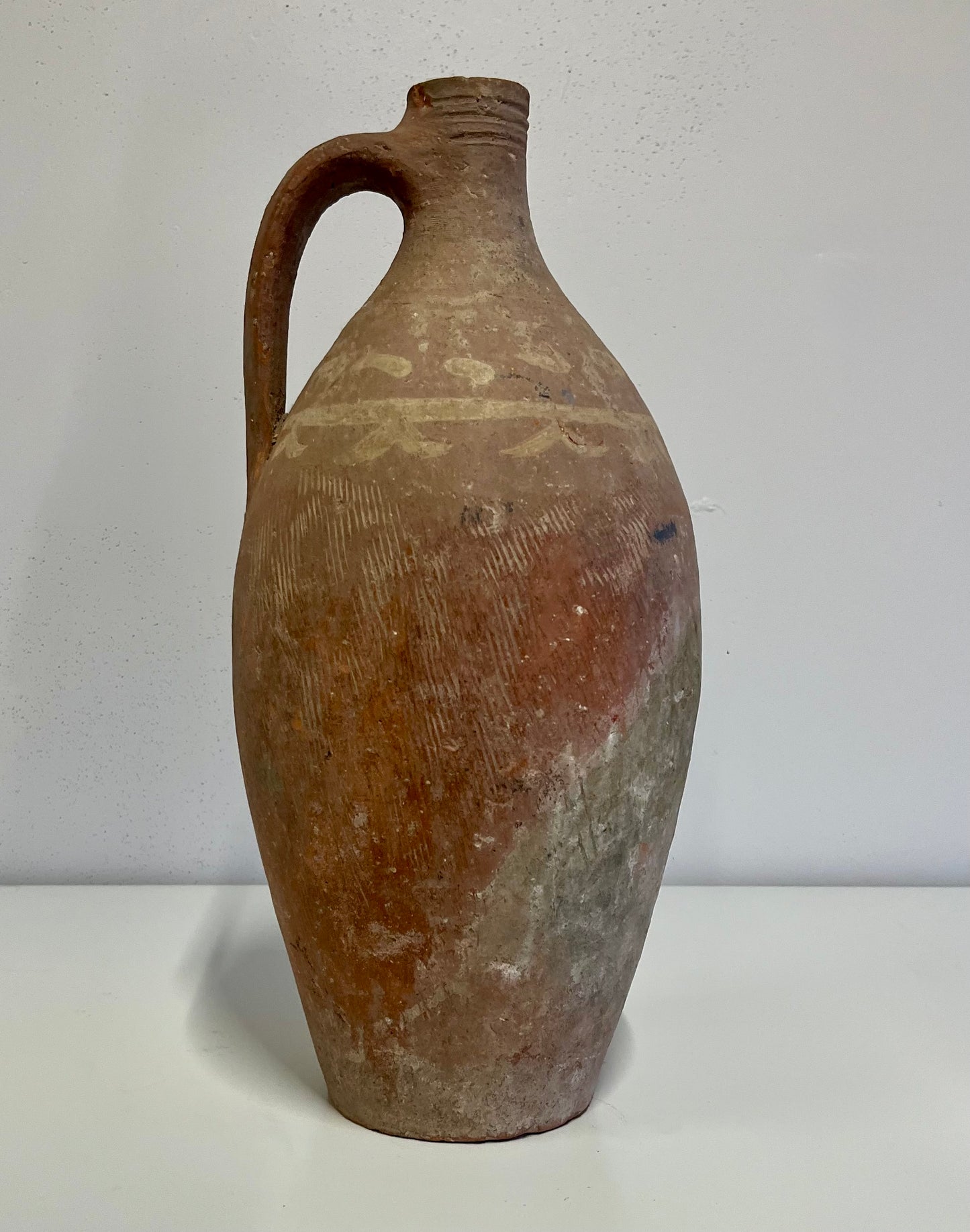 Antique Turkish Terracotta Olive Oil Amphora Jar