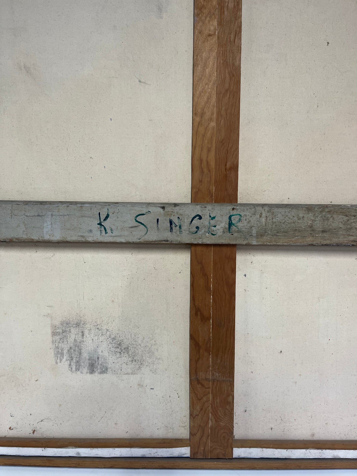 Original Large Abstract Women Painting Signed K. Singer 61” X 49”