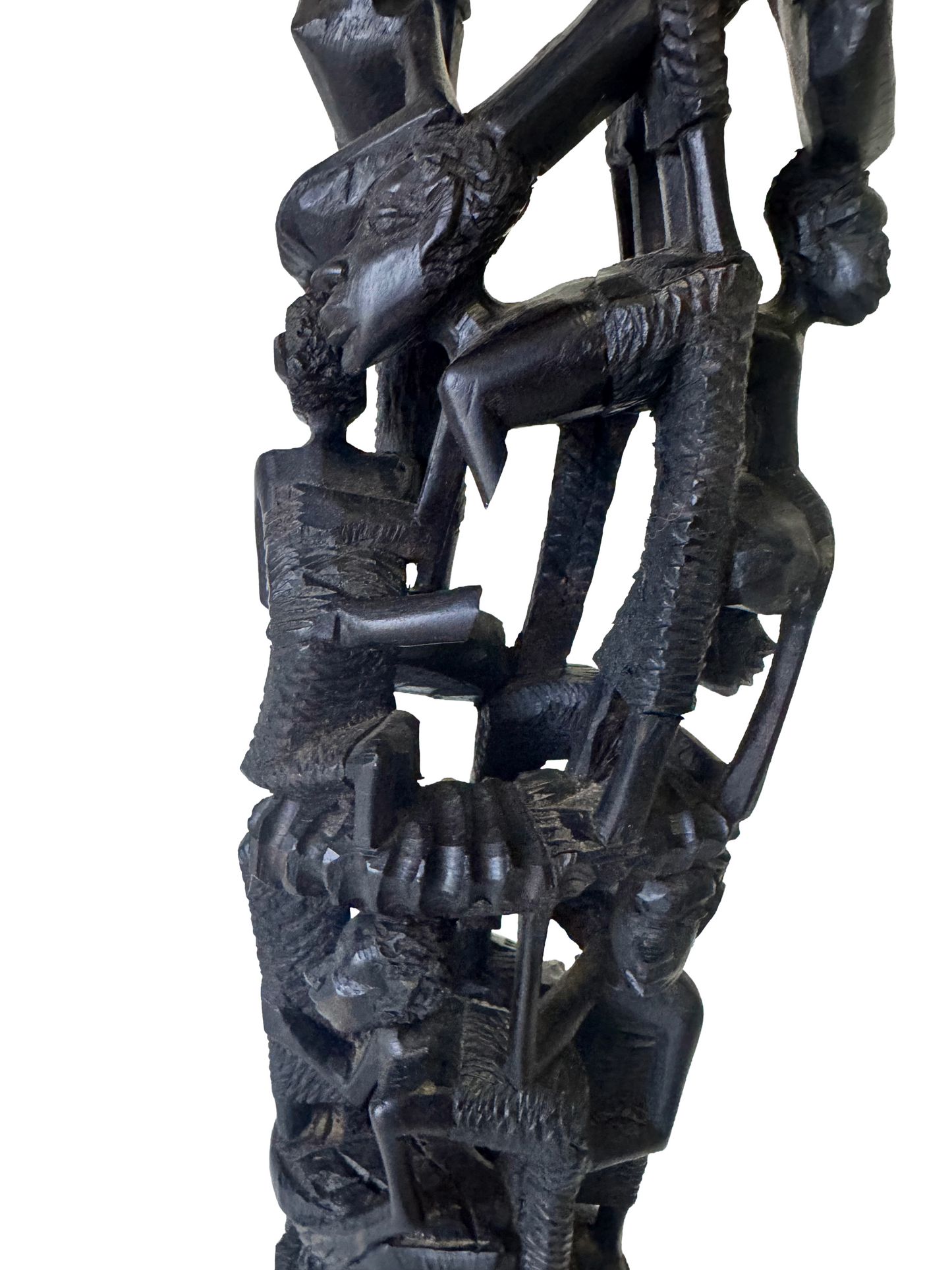 Vintage Handcarved African Makonde "Ujamaa" Family Tree Of Life