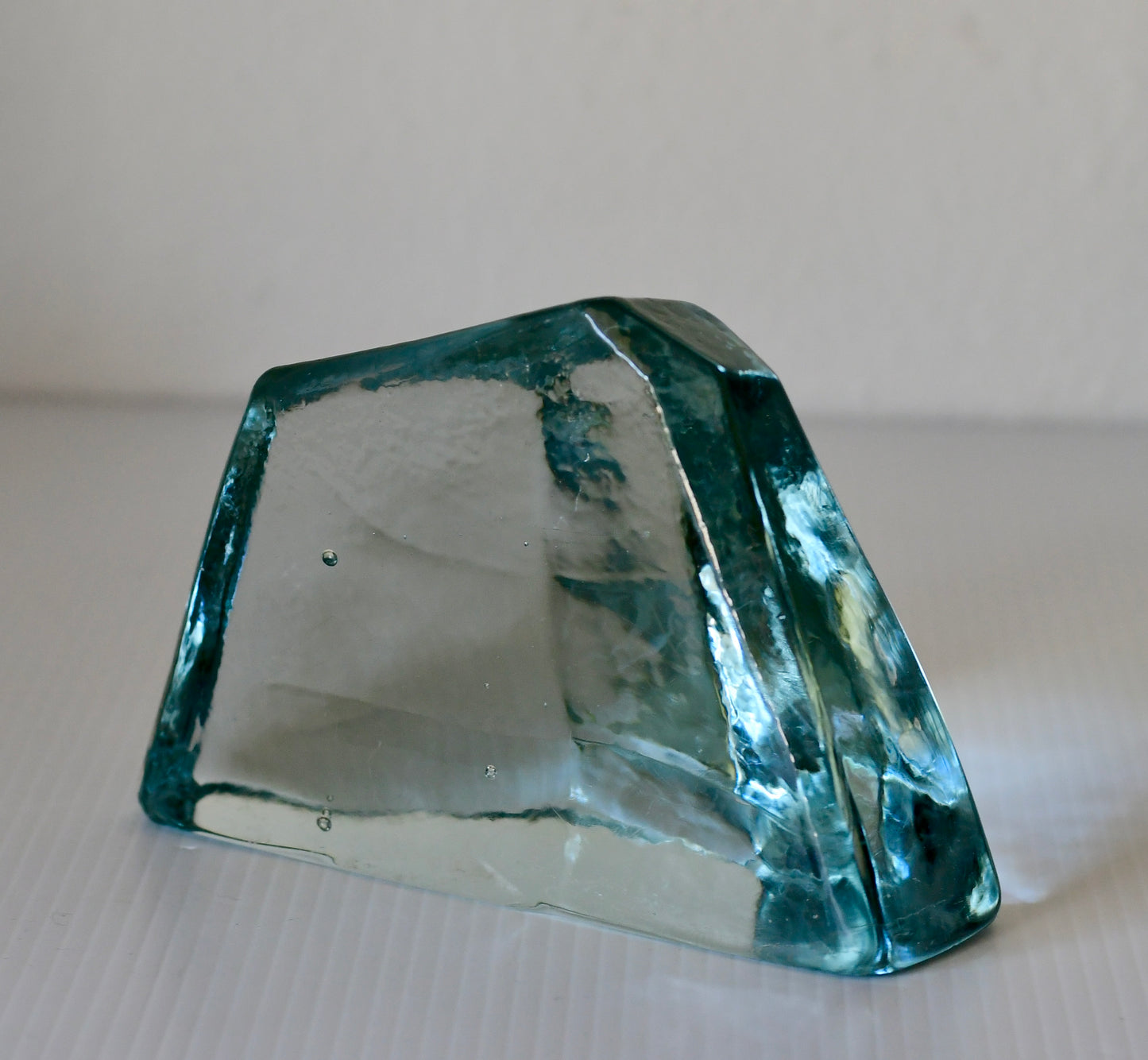 Vintage Blenko Iceberg Bookend