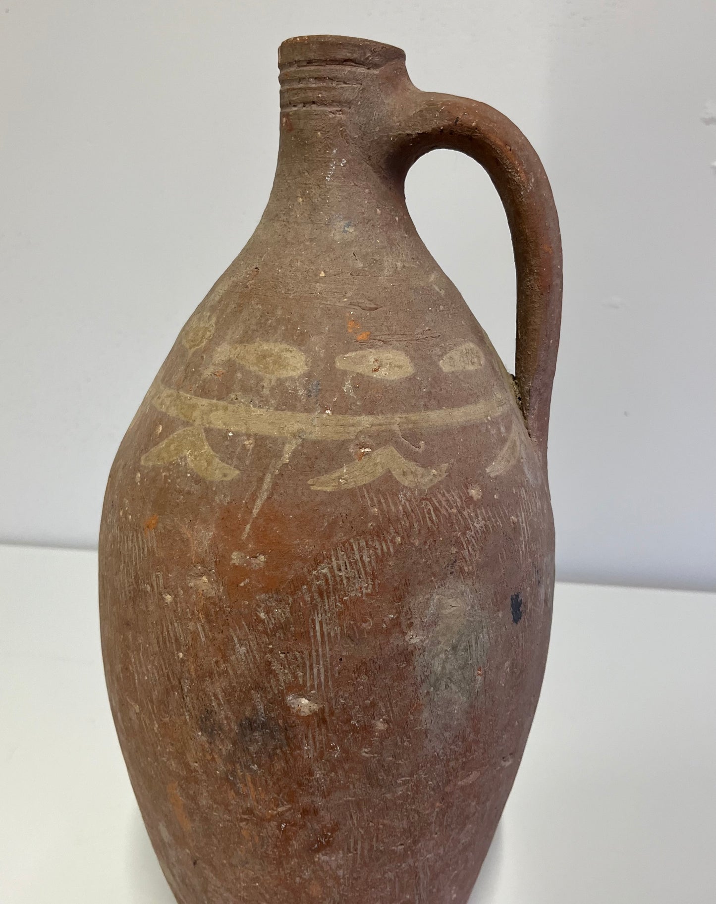 Antique Turkish Terracotta Olive Oil Amphora Jar