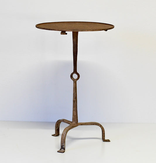 Vintage Wrought Iron Hand Made Spanish Martini Drink / Side Table