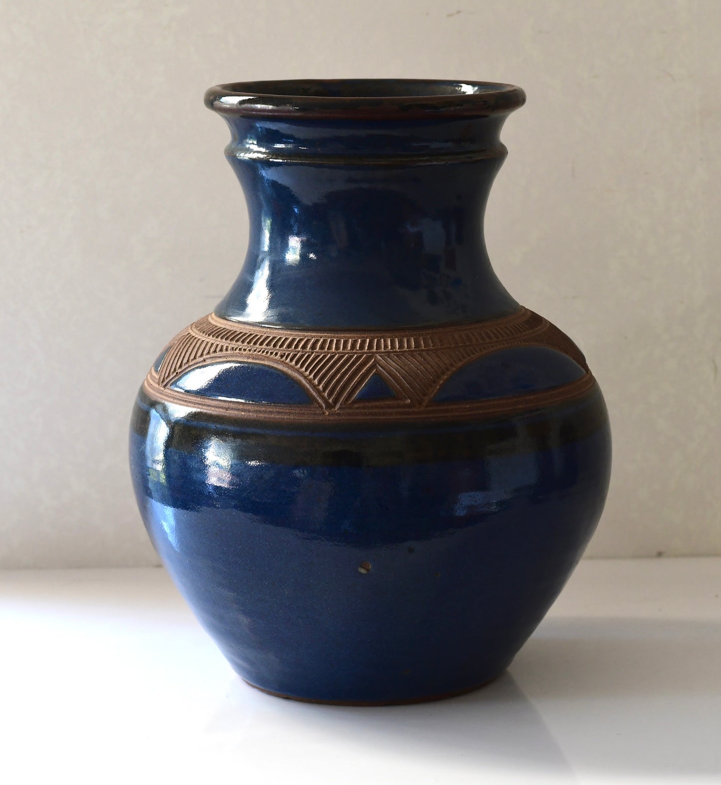 Vintage Maraba Art Pottery Vase By Ashihu Aliyu Nigeria