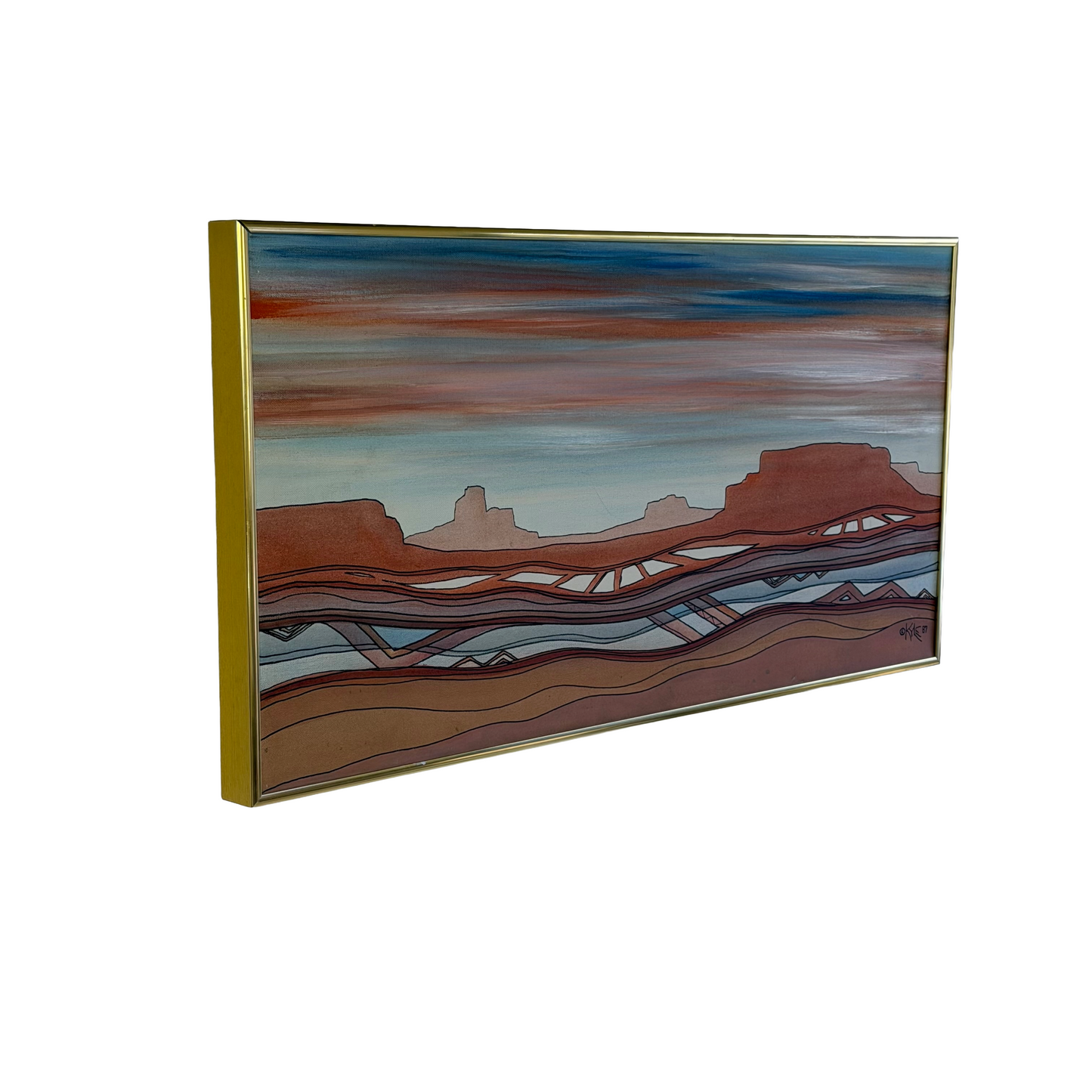 Original Greg Kyle Painting Native American Desert Landscape Hopi Southwest Art