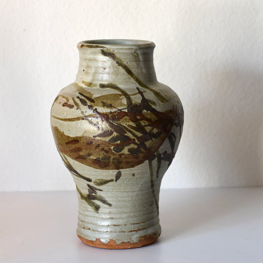 Mid Century Japanese Studio Pottery Vase
