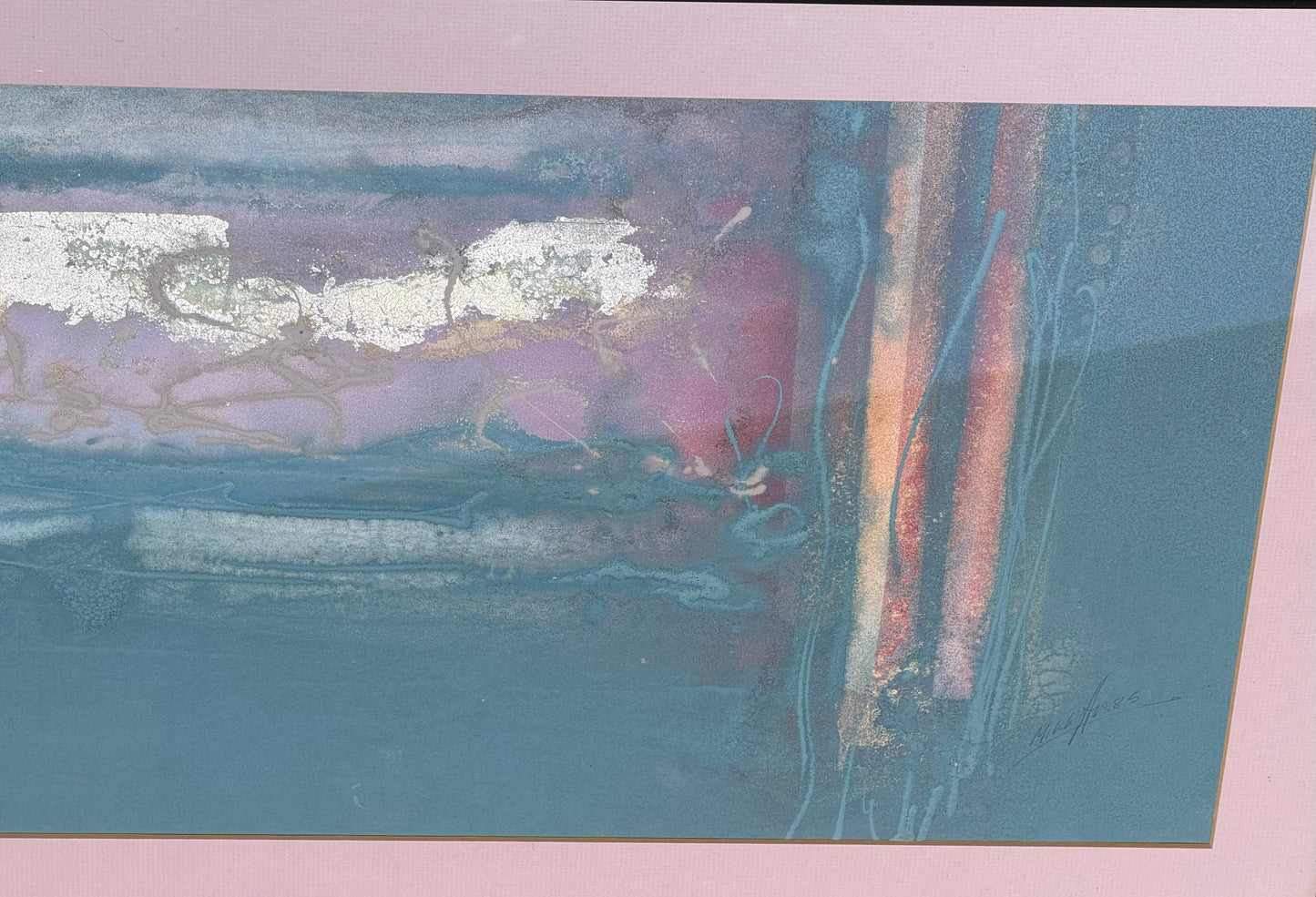 Original Abstract Modern Painting By Albert Millar 1985