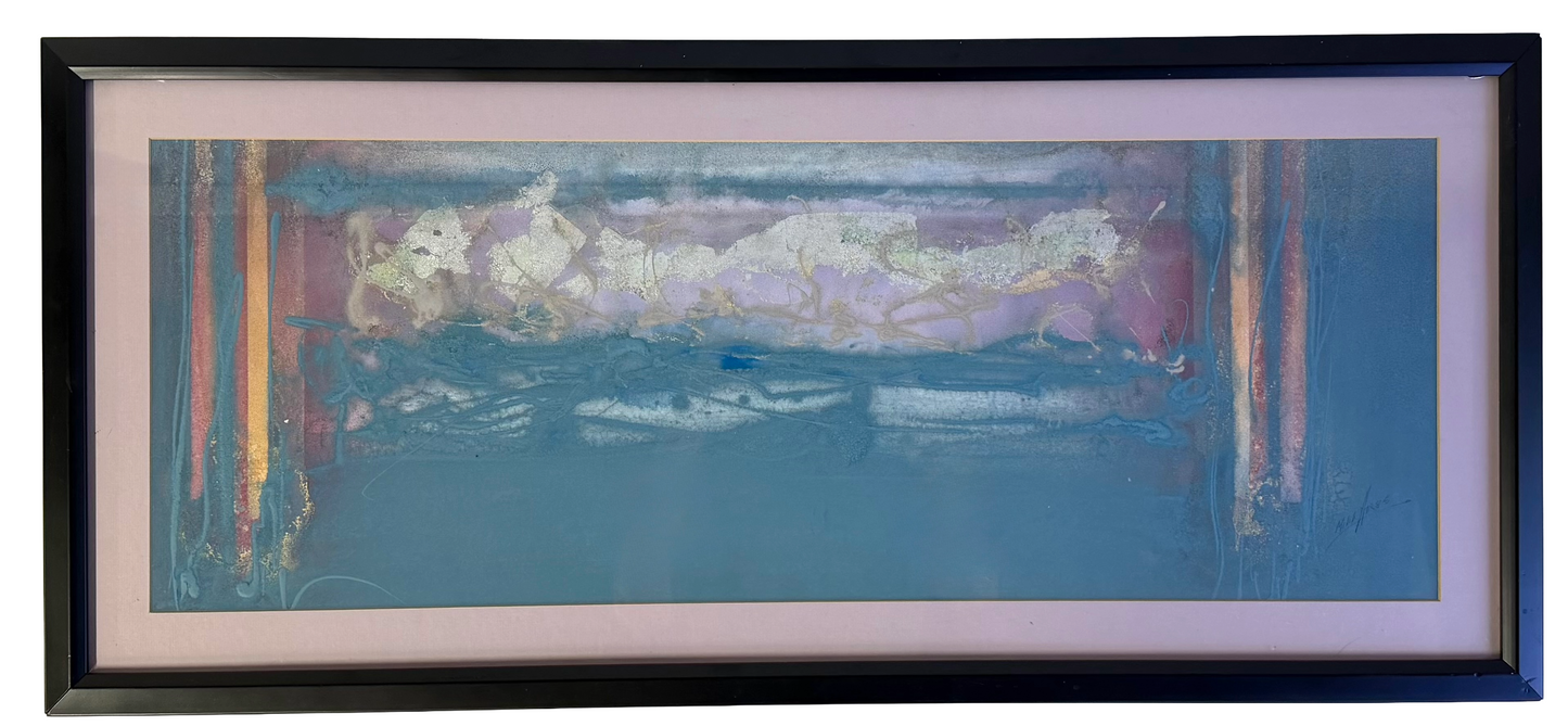 Original Abstract Modern Painting By Albert Millar 1985