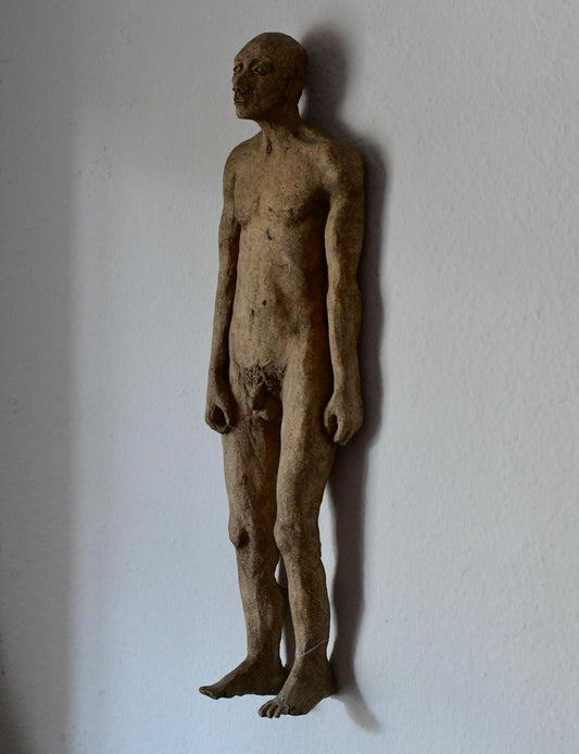 Original Handmade Nude Male Sculpture Wall Art