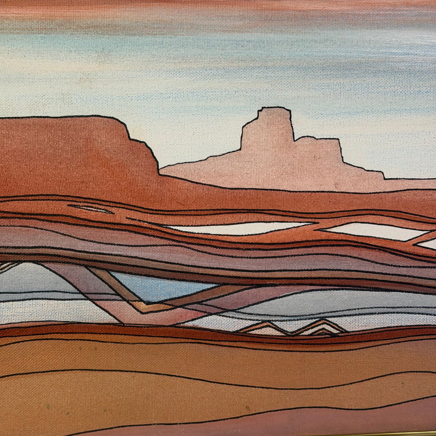 Original Greg Kyle Painting Native American Desert Landscape Hopi Southwest Art