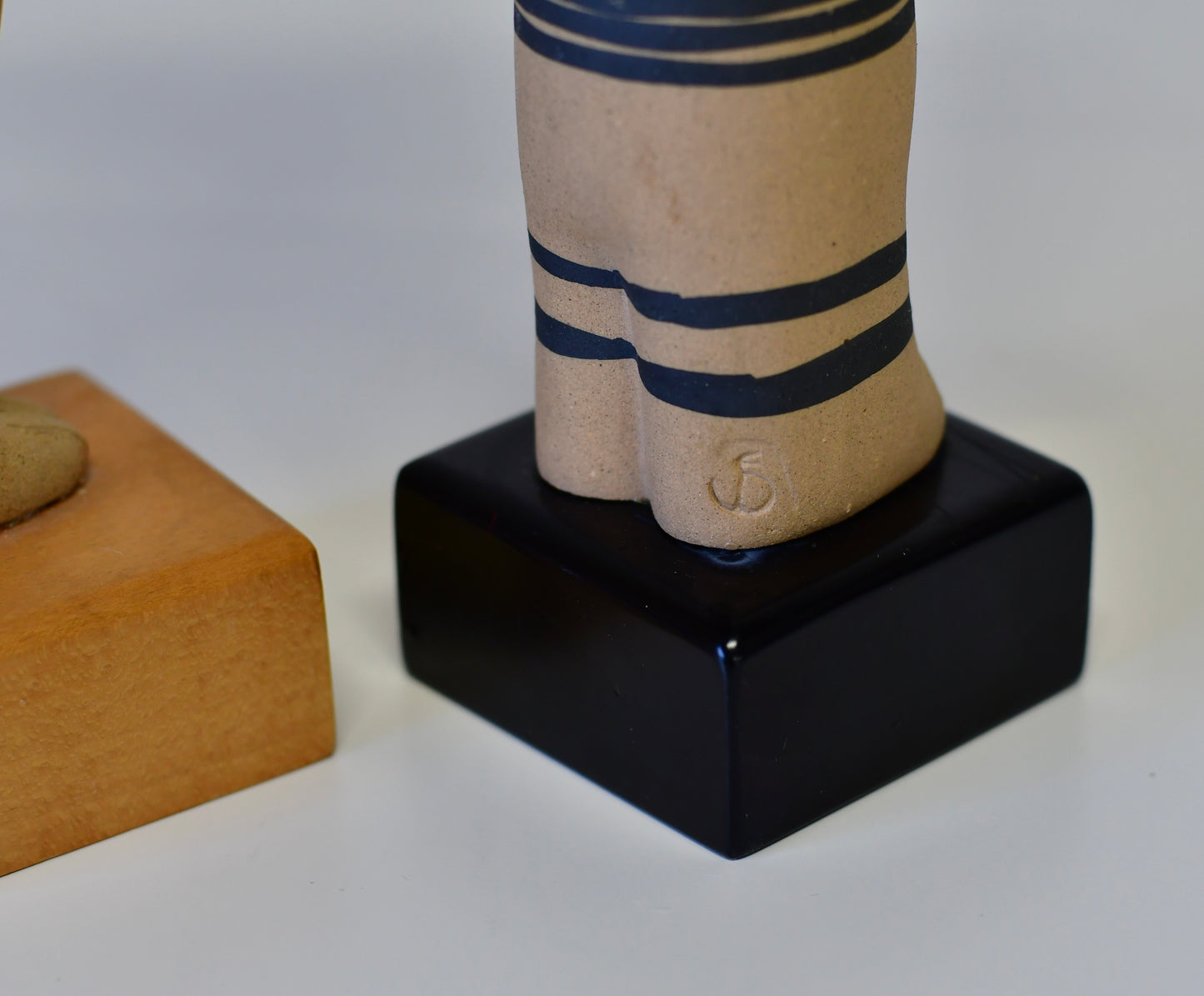 Vintage Greek Male & Female Pottery Idol Sculptures Zande Pierides Cypriote