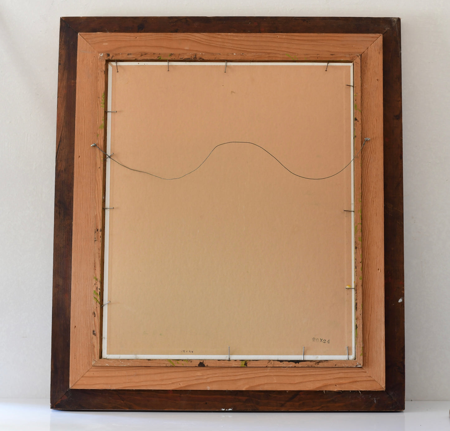 Original Navajo Women Oil Painting Collecting Corn Signed Ada