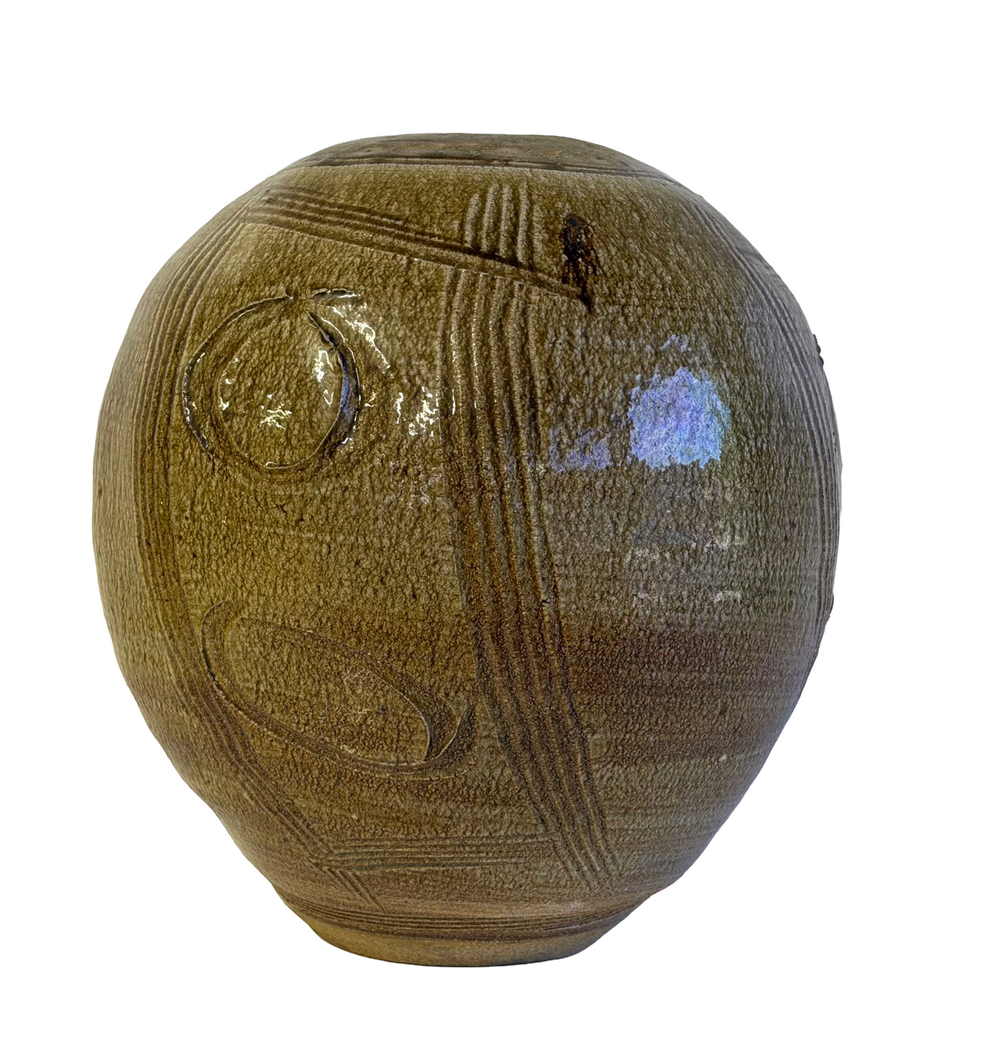 Mid Century Modern Studio Art Pottery Vase Signed Slaughter