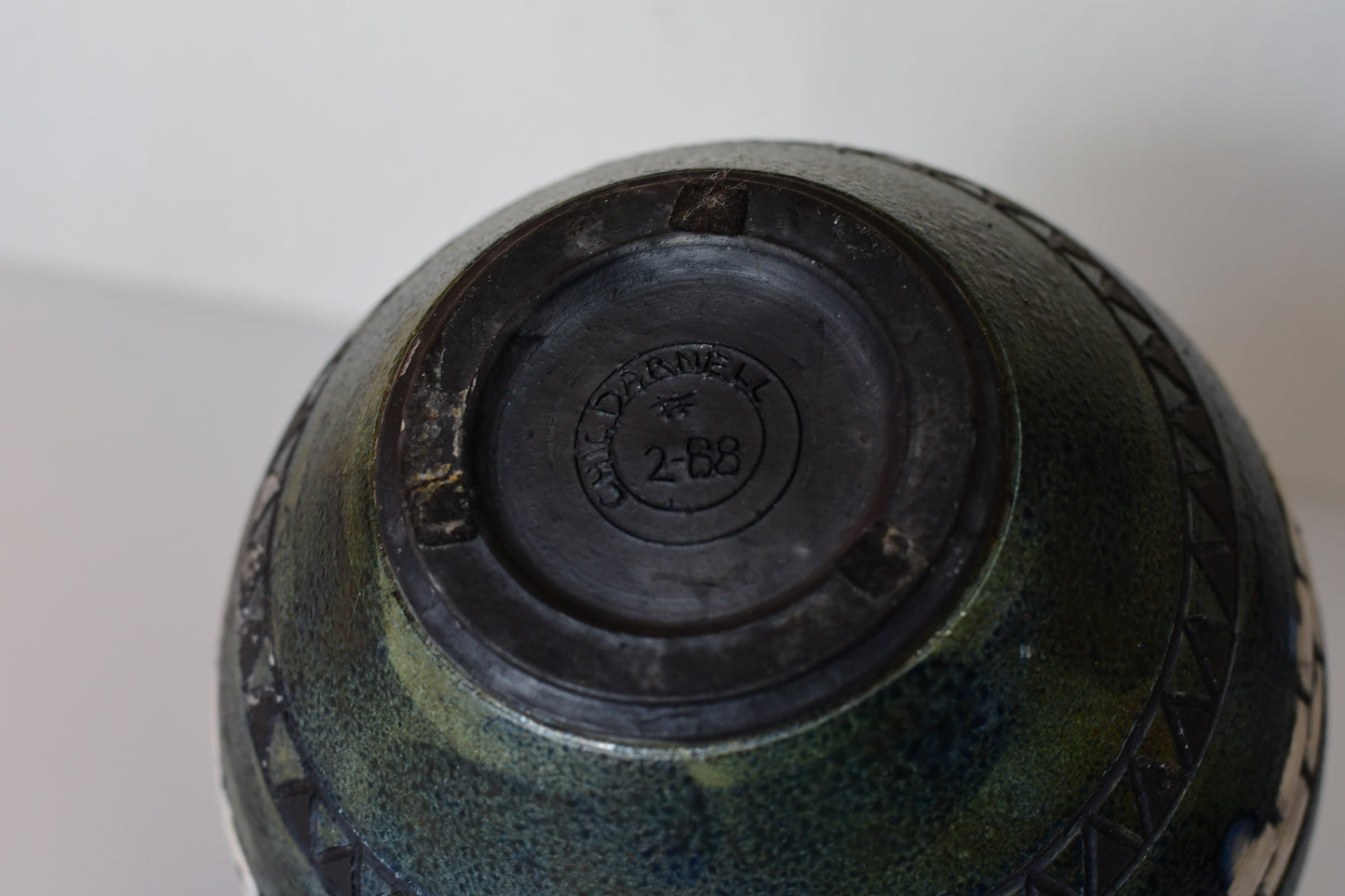 Vintage Raku Pottery Vase by Chic Darnell, 1988