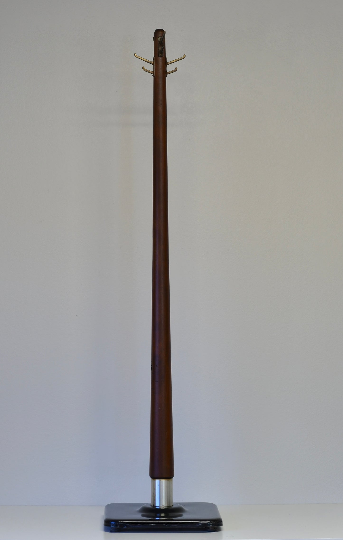 Vintage Art Deco Mahogany Coat Rack Stand 68” Tall