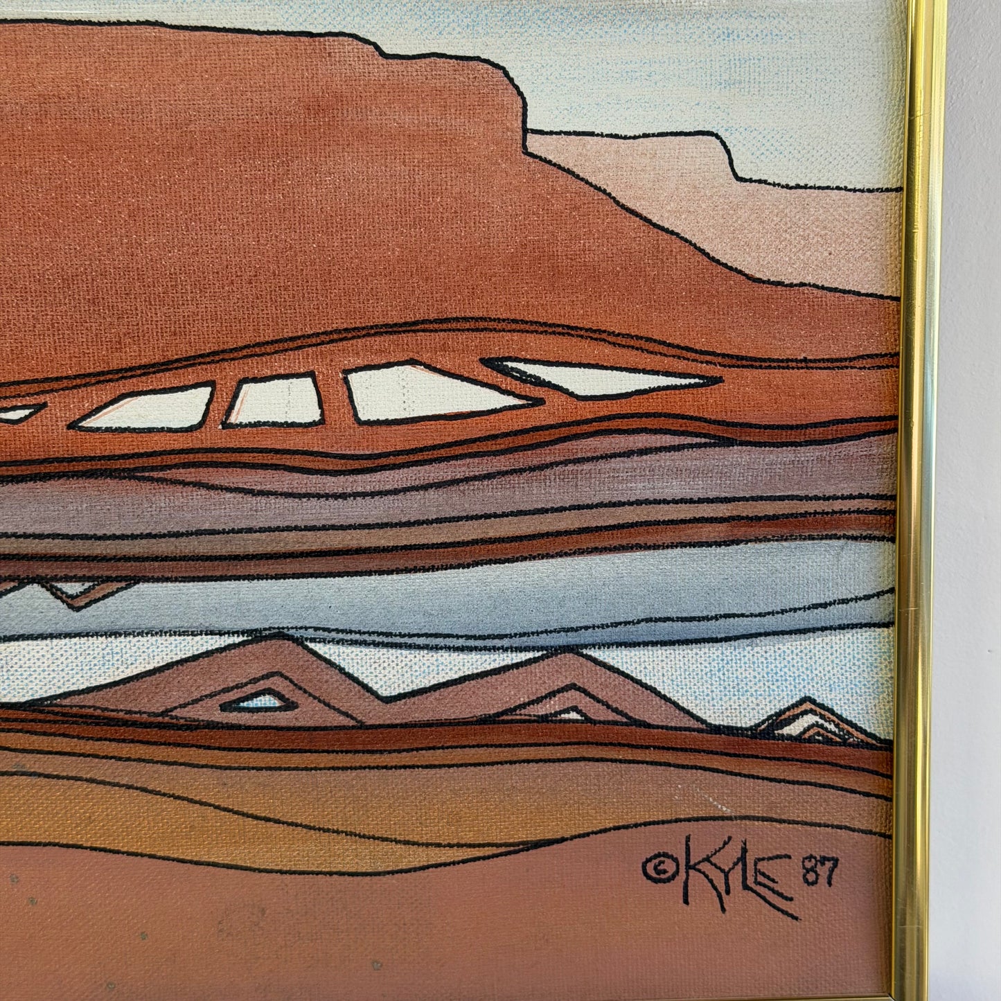 Original Greg Kyle Painting Native American Desert Landscape Hopi Southwest Art