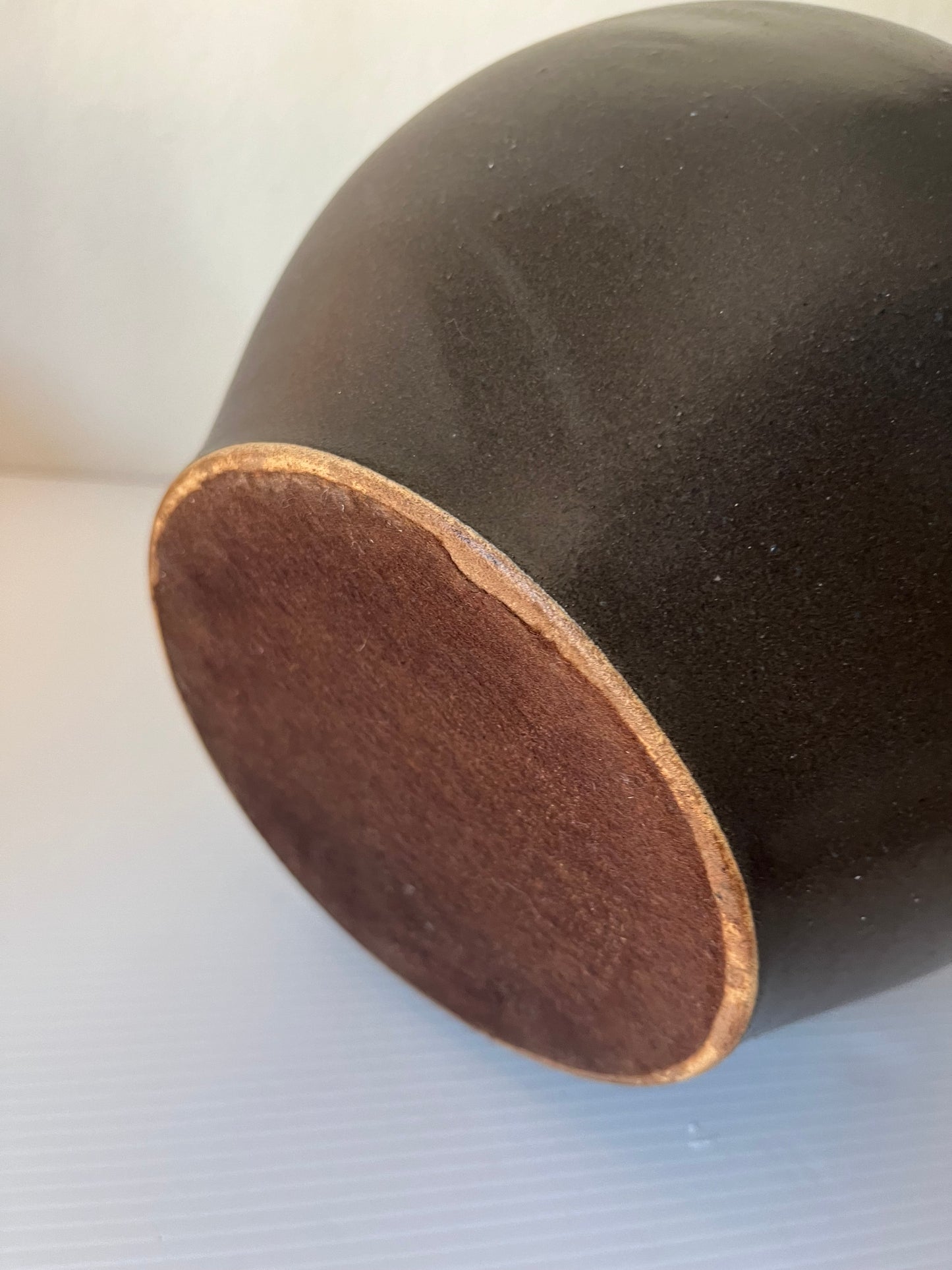 Jane and Gordon Martz Mid-Century Ceramic Tear Drop Lamp with Chocolate Glaze
