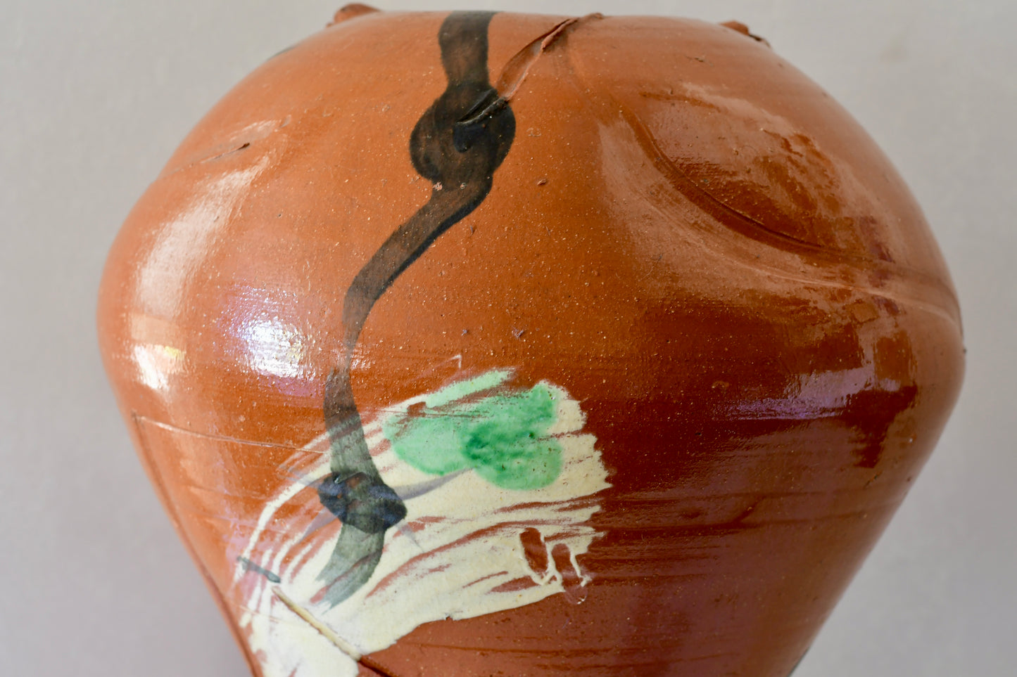 Vintage Large Hand Thrown Earthenware Vase