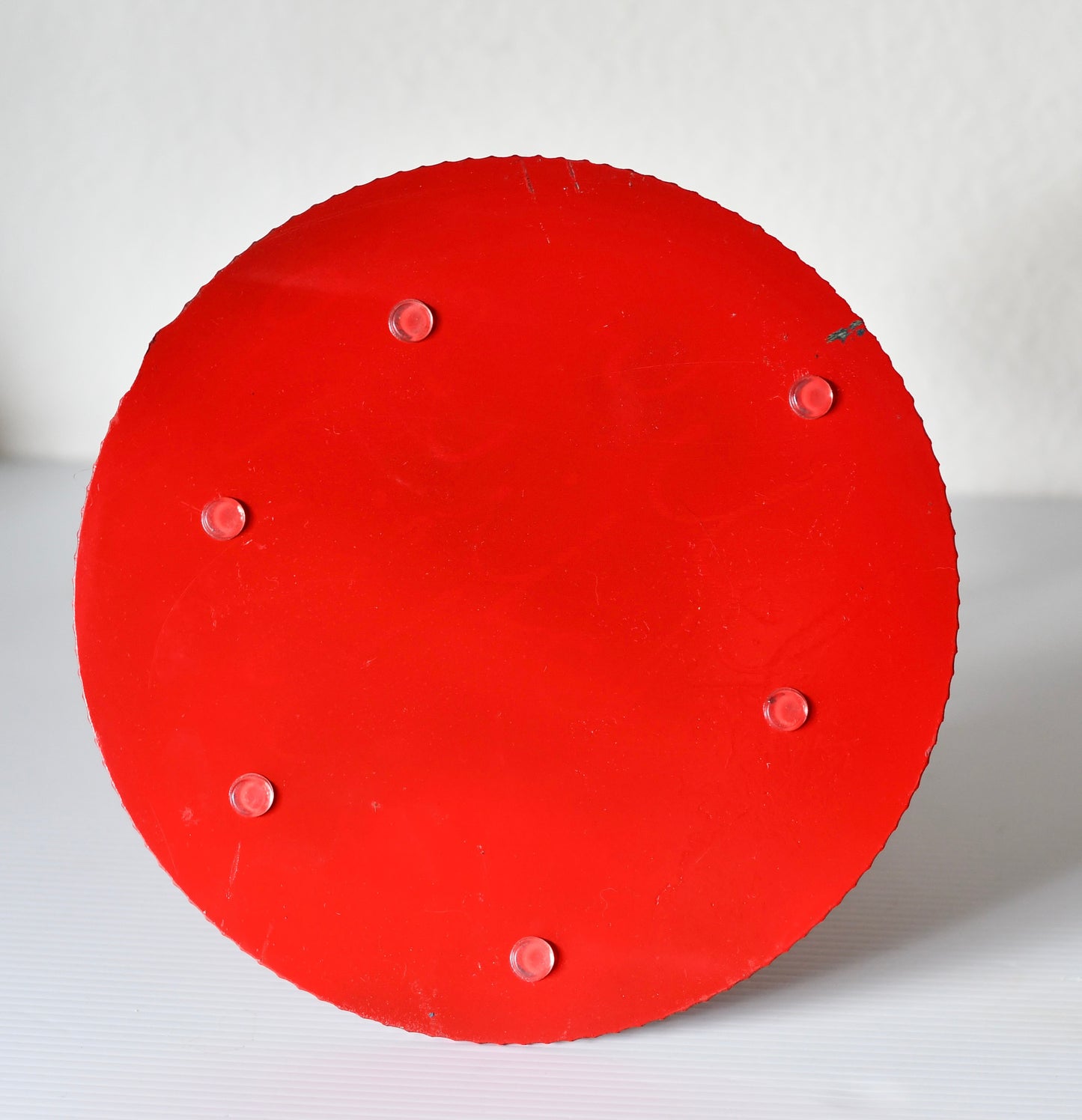 Post Modern Red Metal Geometric Sculpture